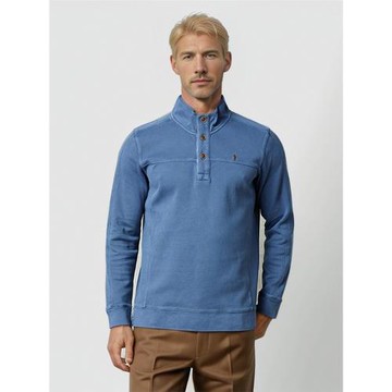 MCS合身版純色立領針織衫美式休閑水洗做舊套頭男士衛衣秋冬新品