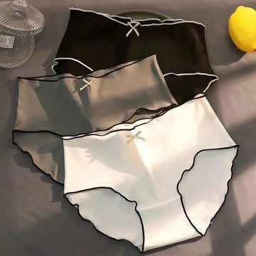 無痕內褲女士夏季薄款純棉抗菌石墨烯中腰女生少女全棉三角短褲頭