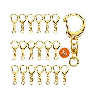 LIKENNY キーホルダー金具 ハンドメイド キーホルダー ストラップ キーリング DIY 手芸用品 ジュエリー アクセサリーパーツ 20個セット