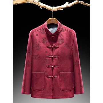 冬季唐裝男棉衣中式中國風夾克爸爸裝復古老年棉服中老年加厚棉襖