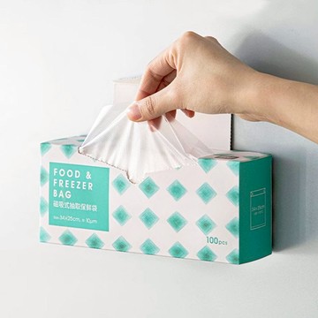 磁吸抽取式PE保鮮袋(100入/盒)x3盒組 單一規格