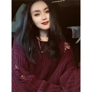 歐洲站紅色毛衣上衣女2025年秋冬新款百搭中長款高級感休閑針織衫