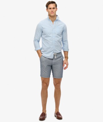 Superdry Men's The Merchant Store- Linen Shorts Navy Size: M