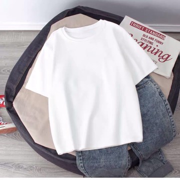 100%純棉t恤糖果色純色情侶短袖寬松T恤女ins潮上衣