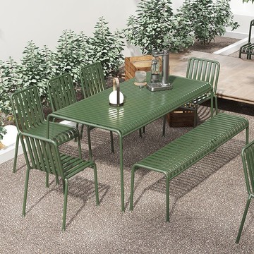 台灣公司貨 免運 網紅室外桌椅庭院戶外露臺桌椅奶茶店咖啡廳彩色露天桌椅室外桌椅 快速發貨