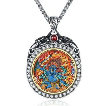 MoonDy 項鍊 不動尊菩薩-雞 宗教飾品 禮物 護身符吊墜 841 生肖吊墜 男士項鍊
