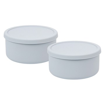 FOREVER 矽膠圓型保鮮盒1300ml-2入組 2色