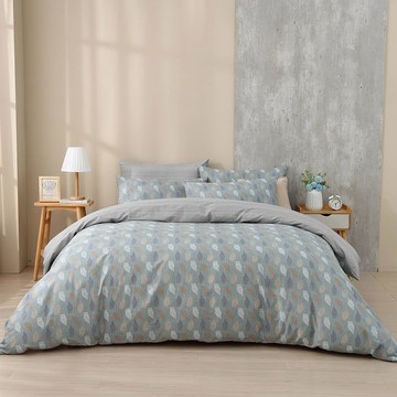 雙人薄被套床包組/ 100%精梳純棉 / 純棉 / 萊安 [鴻宇] 台灣製 - C20156