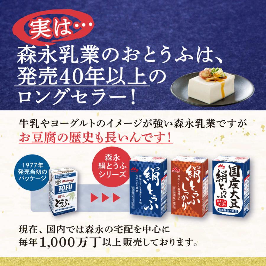 森永乳業 公式 国産大豆 絹とうふ 250g×12丁 日本初 長期常温保存可能 たんぱく質14g 発売40年以上のロングセラーシリーズ 豆腐