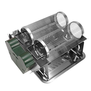 公司貨 超低價 多功能戶外不銹鋼全自動旋轉燒烤爐野餐自助網滾筒燒烤工具神器 快速發貨