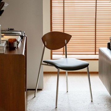 可開發票 廠家直銷 中古侘寂風餐椅實木靠背網紅飛鳥椅子創意極簡風北歐小戶型複古椅