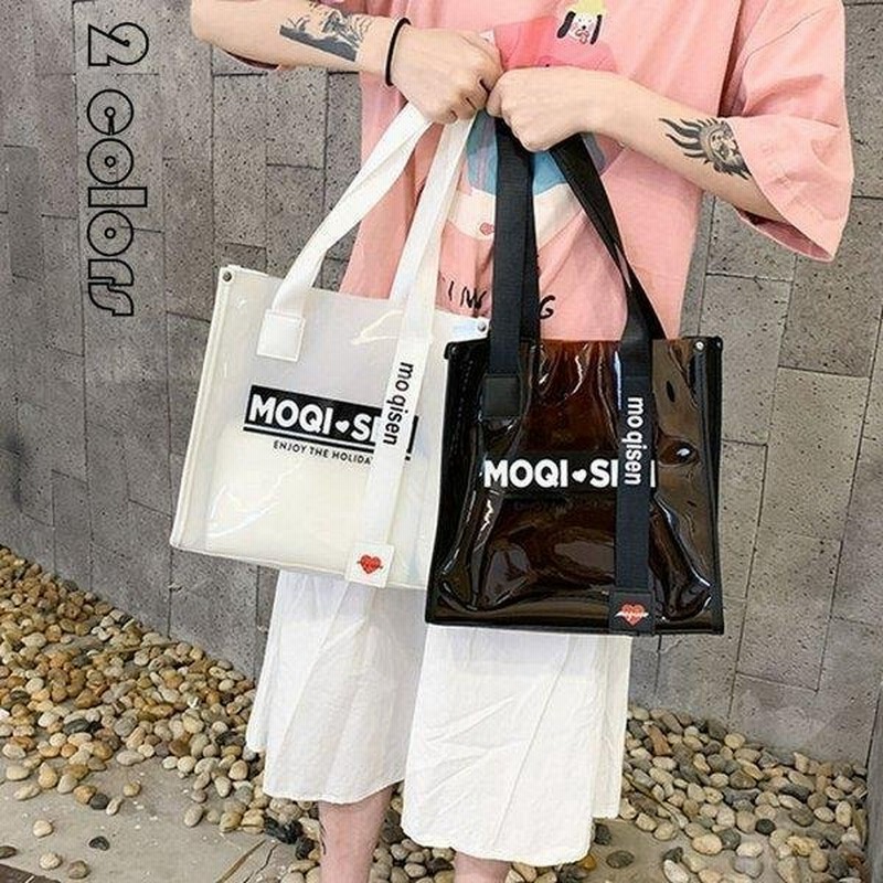 トートバッグ クリアバッグ レディース 大容量 英字柄 ビニールバッグ 海 プール 透明バッグ プールバッグ ビーチバッグ Bag レジャー 温泉バッグ 防水 2way 2色 通販 Lineポイント最大0 5 Get Lineショッピング