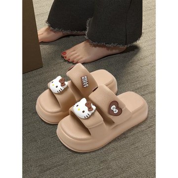 HelloKitty拖鞋女夏季外穿2025新款可愛室內家居增高厚底涼鞋女款