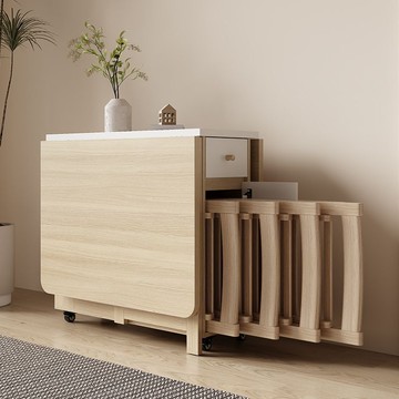 免運/公司貨 餐桌椅 桌椅組合 奶油風折疊桌子家用可折疊移動餐桌椅子簡易多功能桌子飯桌椅組合 可開發票 全館五折 工廠現貨直銷 新品特價 z10303