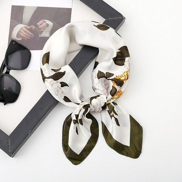 仿真絲90大方巾 春秋新款絲巾時尚氣質媽媽小披肩 桑蠶絲圍巾批發 鑫弘-素時衣櫥