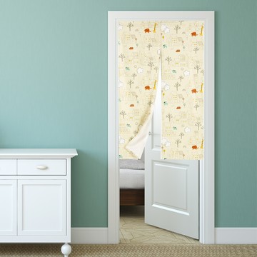 動物樂園印花抗菌長門簾 90x150cm