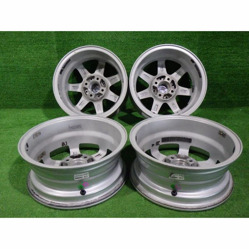 中古 社外 PRDV7 ホイール アルミ 14インチ 5.5J 4穴 4本 100