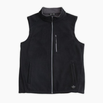 ADISI 男雙層超細纖維抗風保暖背心AV2321085 (S-2XL) 黑色刷毛 輕抗風 輕量 彈性 透氣