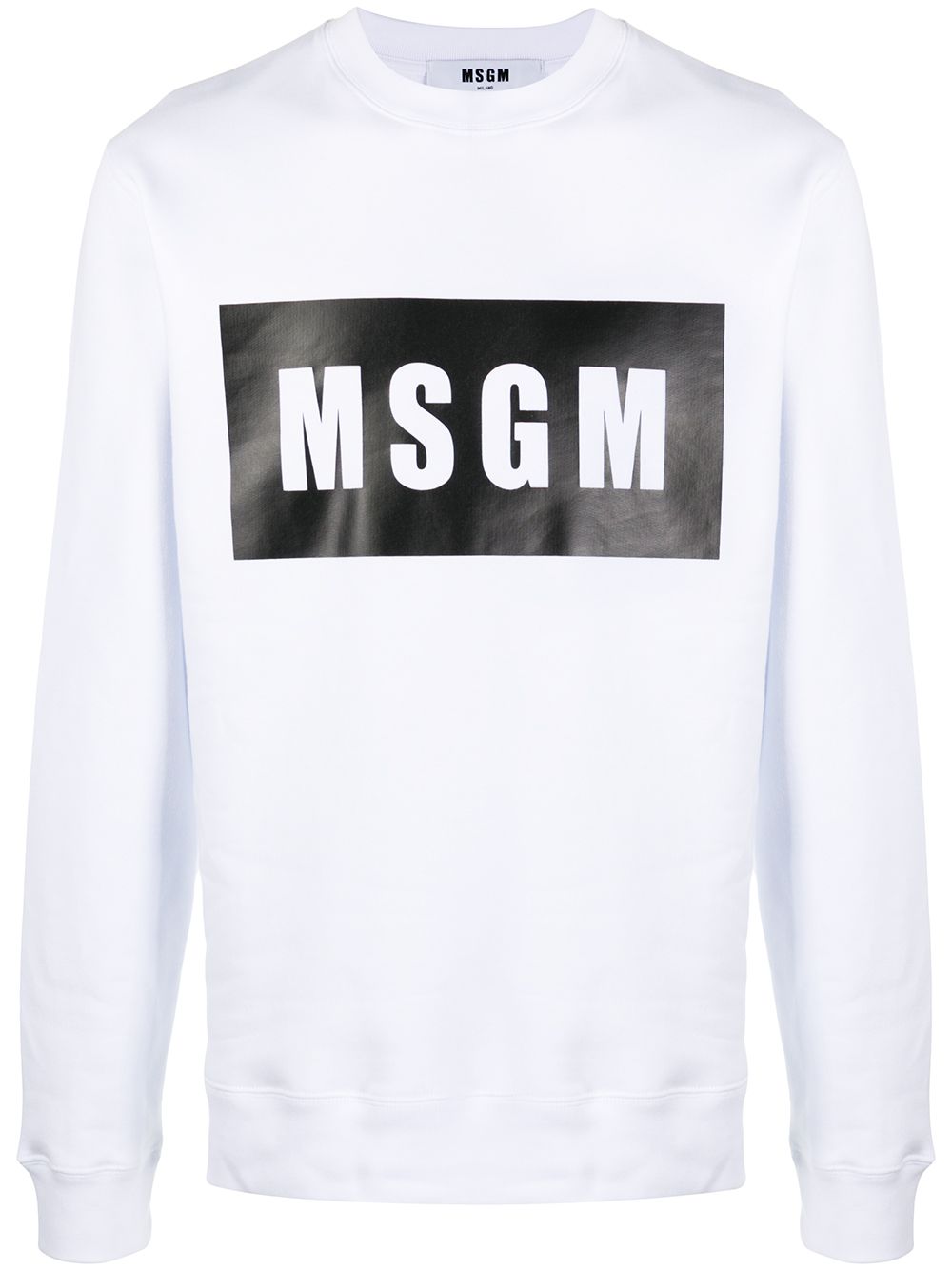 MSGM - logo print sweatshirt - men - Cotton - XS - White