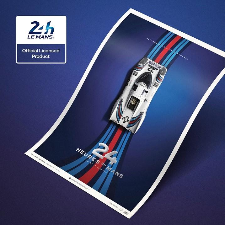 [50 x 70 cm] Porsche 917 Martini 24h Le Mans 1971 Unique  Limited Edition