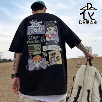 DR更衣室-T恤 短袖 美式卡通公仔印花T恤 大尺碼5XL【NL625077短T組合】