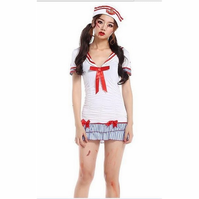 マリンコスチューム セーラー服 制服 水兵 コスプレ 帽子 水兵さん 海軍 セーラー ダンス ミニスカ 衣装 ハロウィン お化け ゾンビ 仮装 コスチューム ハロウ 通販 Lineポイント最大0 5 Get Lineショッピング