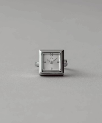 ete  方形手錶戒指 銀色  | 戒指 送禮 情人節 [Rakuten Fashion]