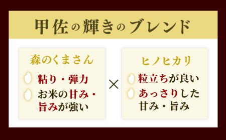 ★11月発送分よりをお届け！★『甲佐の輝き』無洗米16kg×12ヶ月（5kg×2袋、6kg×1袋）／出荷日に合わせて精米