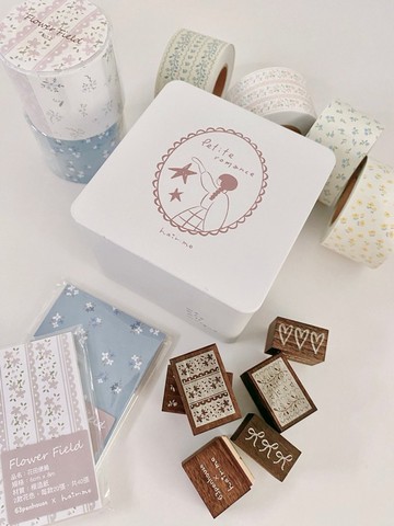花田系列商品任選4+1(膠帶+印章+標籤貼紙+印章)