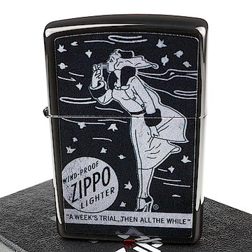 【ZIPPO】美系~Windy Design-風中女郎圖案設計打火機