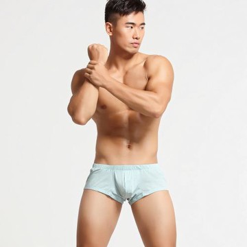 新款SEOBEAN希賓男內褲低腰家居褲時尚四角褲紐扣字母透氣寬松