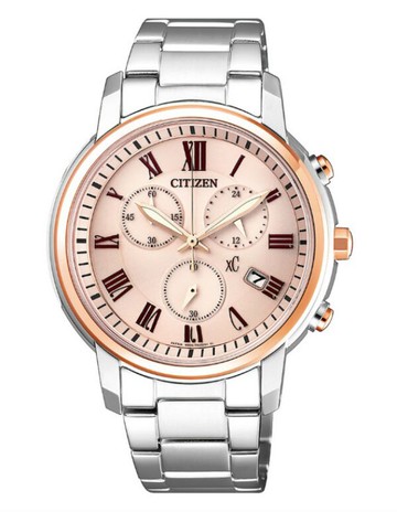 CITIZEN 星辰 FB1434-50Y亞洲限定/光動能三眼腕錶/櫻花粉紅面38mm｜樂天全館特惠中★指定刷卡回饋10%