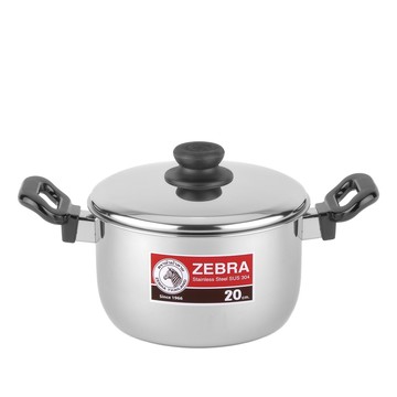 ZEBRA 斑馬 20CM TIGER 雙耳鍋 / 3.5L / 304不銹鋼 / 湯鍋 燉鍋 滷鍋