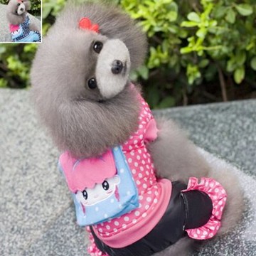 現貨+預購 寵物衣秋冬狗狗衣服-休閒保暖波點套腳款寵物用品2色73ih53【獨家進口】【米蘭精品】