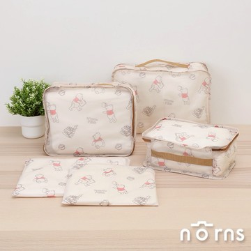 【Norns】迪士尼小熊維尼2WAY多功能洗衣袋組 五入-Norns Original Design 旅行收納 × 洗衣袋