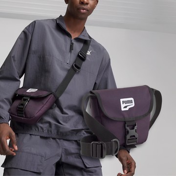 Puma 肩背包 Downtown Mini Messenger Bag 紫 翻蓋 斜背包 隨行包 小包 09076302
