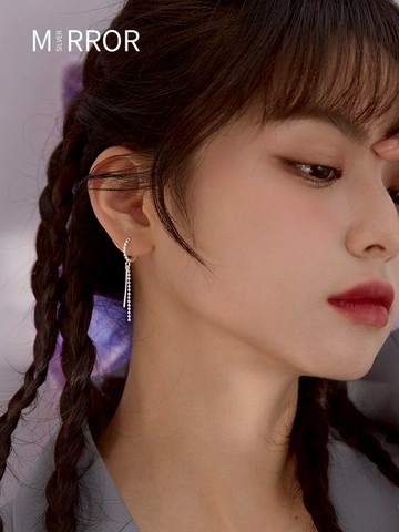 小麋人創意流蘇耳釘耳環女耳飾ins冷淡風韓國氣質耳扣耳圈學生