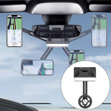 新款車載后視鏡手機支架汽車多功能導航收納車載支架跨境廠家批發