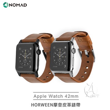 【A Shop】NOMAD x HORWEEN皮革 Apple Watch摩登皮革錶帶 38mm / 42mm (摩登款)