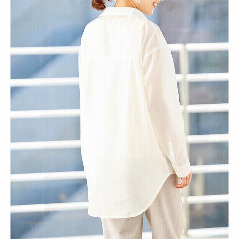 長袖シャツ レディース 透け感楽しむ タンクトップ付 ブラウス 全2色 婦人服 ミセス シニア 女性 インナー 2点セット 50代 60代 お母さん 春夏　fri　p24135 長袖シャツ レディース 透け感楽しむ タンクトップ付 ブラウス