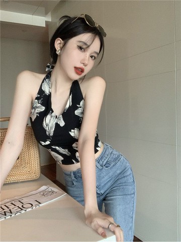 Chubchic~大尺碼女裝 150kg內穿 大碼女裝吊帶背心 夏季性感甜辣妹抹胸 露後背獨特別緻小上衣 辣妹裝