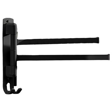 妃妃嚴選 旋轉毛巾架 雙桿  31.5 x 21.7 x 2cm  黑色  1個