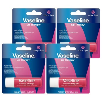 Vaseline 凡士林 護唇膏  玫瑰潤色  4.8g  4支
