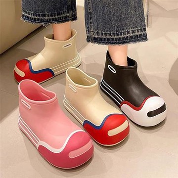 【Alice】嬉皮漫舞雨季必備韓國人氣防水防滑短中筒雨靴(雨鞋/騎士雨鞋/膠鞋/洗車/廚房/工作鞋)