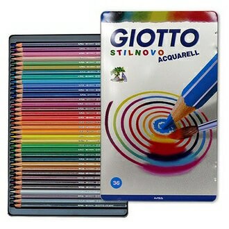 【義大利 GIOTTO】256400  STILNOVO 水溶性色鉛筆 鐵盒 36色/盒【APP滿額下單4%點數(單一帳號最高1000點)】7/31止