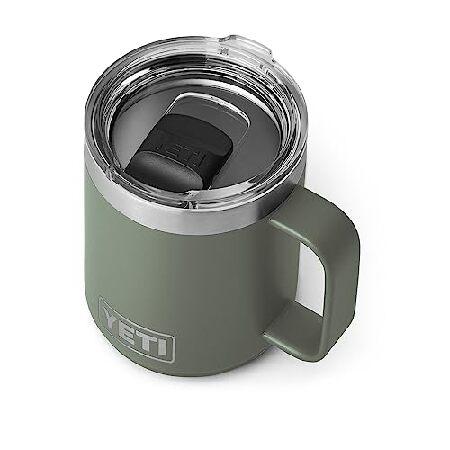 YETI Rambler 10 oz Stackable Mug, Vacuum Insulated, Stainless Steel with MagSlider Lid, Camp Green