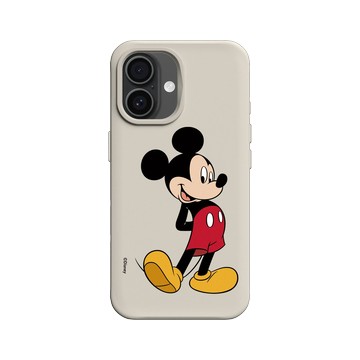 iPhone 16 SolidX 貝殼灰 - 迪士尼-米奇 Mickey - 來！米奇站好
