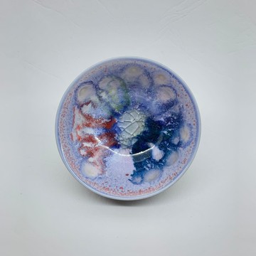 冰晶油畫 功夫杯 60ml 邱毓寧 鶯歌燒 E9-03