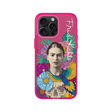 iPhone 15 Pro Max Clear 粉漾桃 - Frida Kahlo - 卡蘿與鸚鵡