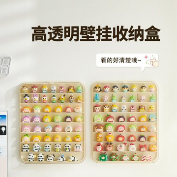 熱銷/免運費 萌粒展示盒壁掛盲盒展示架透明亞克力擺件防塵陳列柜小手辦收納盒